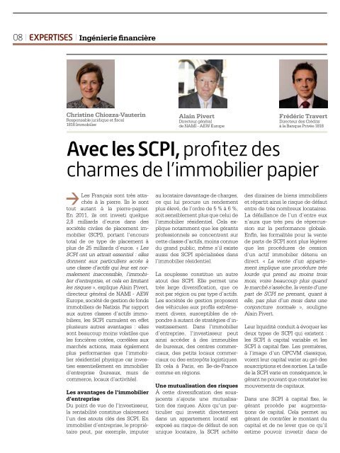 Sommaire - caisse d'epargne gestion privee