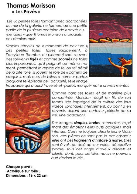 Thomas MORISSON - Le songe d'Icare