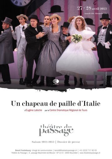 Un chapeau de paille d'Italie - Théâtre du Passage