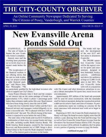 New Evansville Arena Bonds Sold Out - City-County Observer