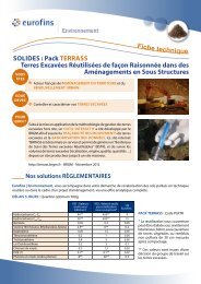 SOLIDES : Pack TERRASS Terres Excavées Réutilisées ... - Eurofins