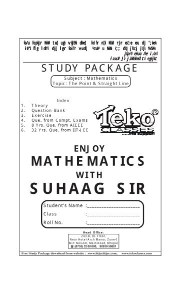 R-straight line - Teko Classes