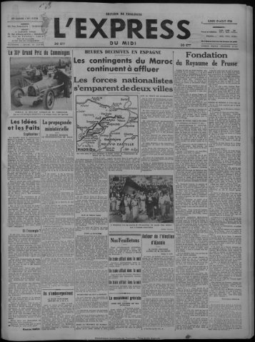 10 août 1936 - Bibliothèque de Toulouse