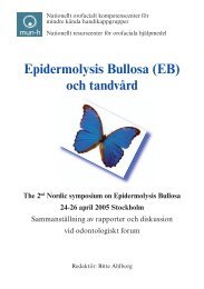 Epidermolysis Bullosa (EB) och tandvård - Mun-H-Center