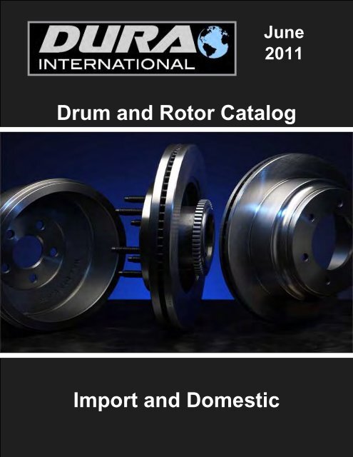 DuraGo BR34178 Front Vented Disc Brake Rotor Dura International 