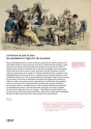 La lecture au jour le jour : les quotidiens à l'âge d'or de la presse - BnF