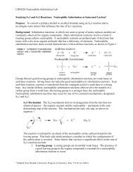 CHM220 Nucleophilic Substitution Lab Studying SN1 and SN2 ...