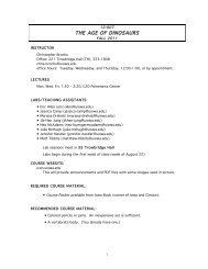 dinos11 syllabus - Department of Geoscience - The University of Iowa