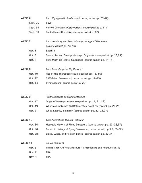 dinos11 syllabus - Department of Geoscience - The University of Iowa