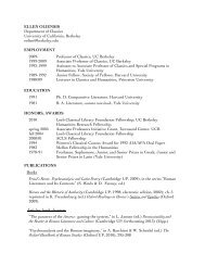 Ellen Oliensis website CV - California, Berkeley University of ...