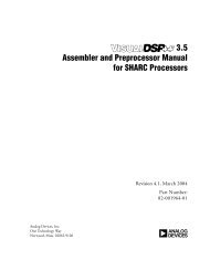 VisualDSP++ 3.5 Assembler and Preprocessor Manual ... - Claymore