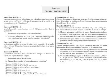 CRISTALLOGRAPHIE