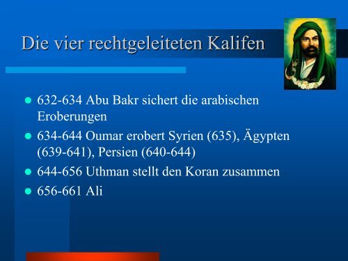 Religiöse Organisation im Islam - Universität Bielefeld
