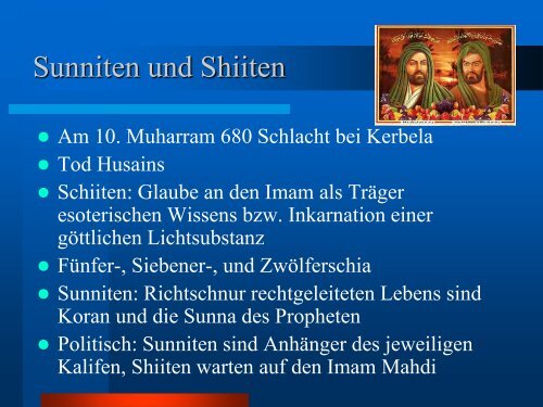 Religiöse Organisation im Islam - Universität Bielefeld