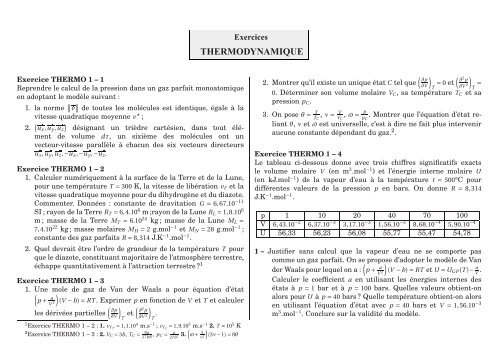 THERMODYNAMIQUE