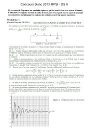 Concours blanc 2013 MPSI - DS 8