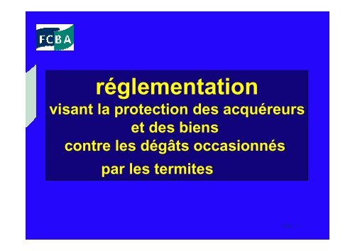 contexte biologique et réglementaire - CTBA+ - Traitement et ...