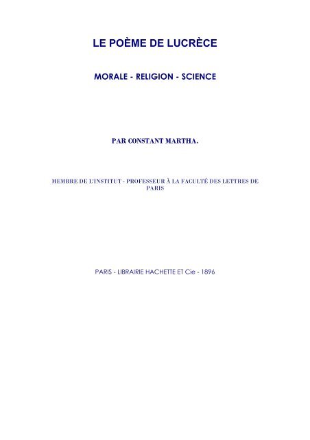 Le Poeme De Lucrece L Histoire Antique Des Pays Et Des