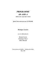 PROGRAMME AD-AGR-A Adolescents-Agressifs-Action