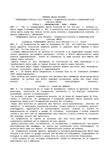 Lettera di recesso socio cooperativa