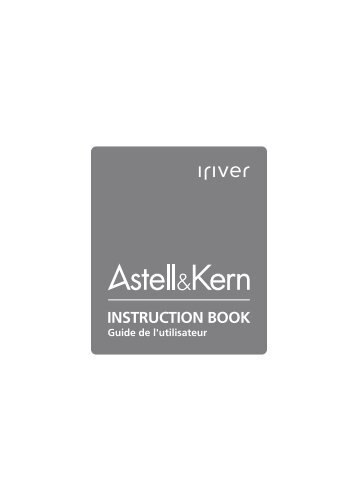 Manuel en français AK100 - Astell & Kern
