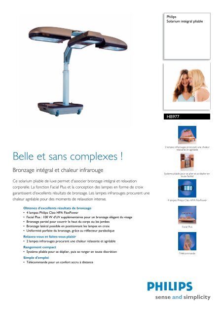 HB977/01 Philips Solarium intégral pliable - Rexel