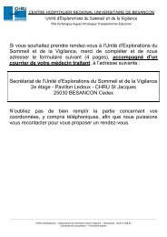 Centre du sommeil consultations et explorations - CHU Besançon