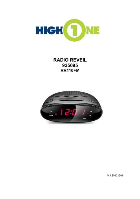 radio reveil 935095 rr110fm - Electro Depot