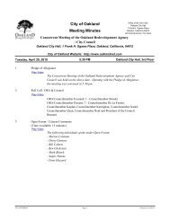 Meeting Minutes - City of Oakland