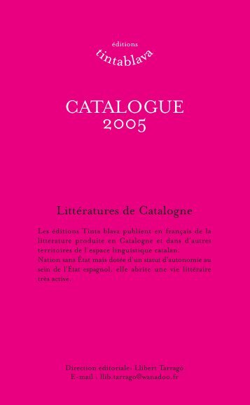 Télécharger le catalogue des éditions Tinta blava, au ... - Lekti-écriture