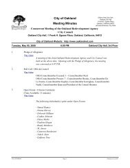 Meeting Minutes - City of Oakland