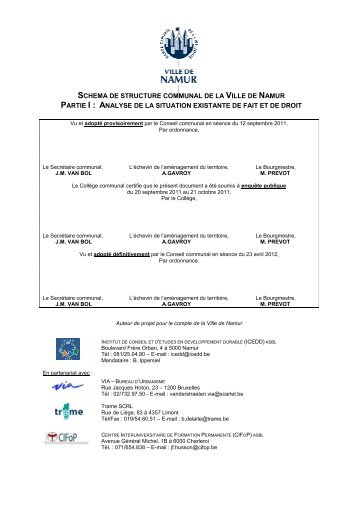 SSC_Namur_Analyse_Situation_existante fait & droit - Ville de Namur