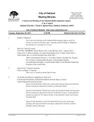 Meeting Minutes - City of Oakland