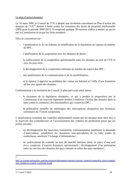 Le rôle du Comité Colbert dans la lutte contre la contrefaçon en ...