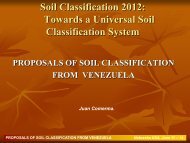 Soil Classification 2012: Towards a Universal Soil Classification ...