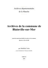 Archives de la commune de Blainville-sur-Mer - Mnesys