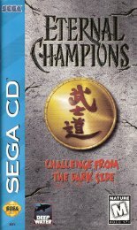 Eternal Champions: Challenge from the Dark Side - Sega CD - Manual