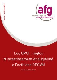 Les OPCI : règles d'investissement et éligibilité à l'actif des ... - AFG