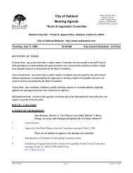 Meeting Agenda - City of Oakland