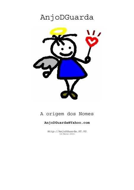 A origem dos nomes (em PDF)