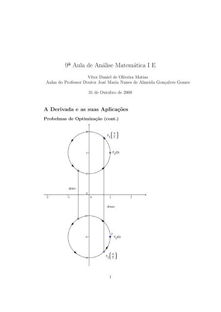 9ª Aula de Análise Matemática I E