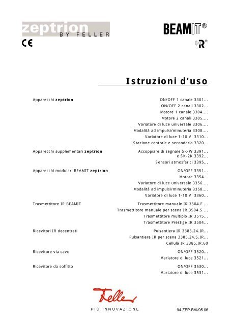 Istruzioni d'uso - Feller Clixx