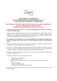 REGLAMENTO VETERINARIO DE LA FEDERACIÓN ... - Fem