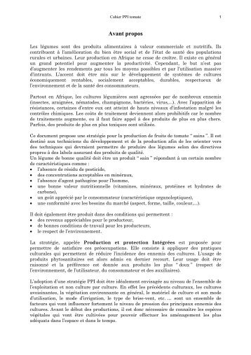 Cahier PPI tomates - iFlex