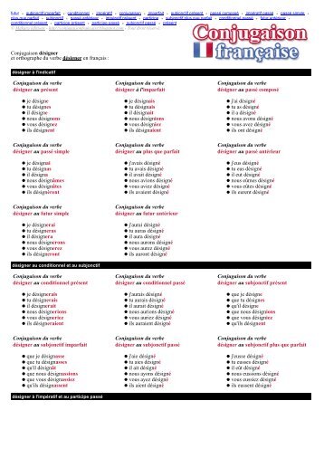 Conjugaison désigner et orthographe du verbe ... - Amazon S3