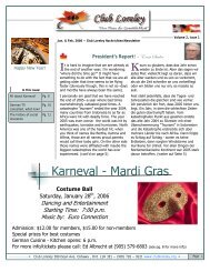 Karneval - Mardi Gras - Club Loreley