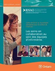 Les soins en collaboration au sein des équipes d'infirmières