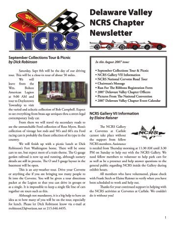 Delaware Valley NCRS Chapter Newsletter - Clubs