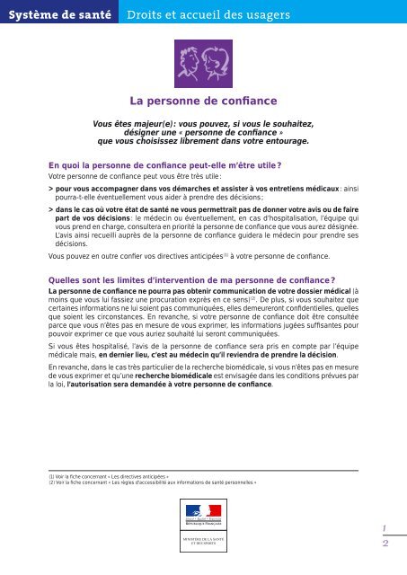 La personne de confiance - SFAP