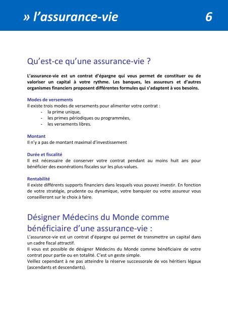 Brochure Legs FR final - Médecins du Monde